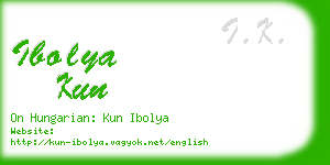 ibolya kun business card